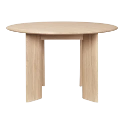 Table ronde en chêne huilé blanchi 117 cm Bevel - Ferm Living