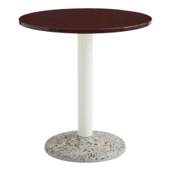 Table ronde en céramique bordeaux 70x73cm - Hay