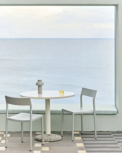 Table ronde en céramique jaune vif 90x74cm - Hay