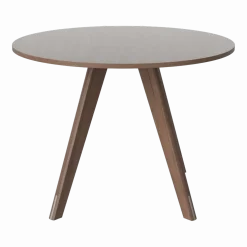 Table ronde en noyer massif huilé 100 cm New Mood - Bolia