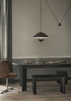 Table ronde extensible en hêtre huilé noir 117 cm Bevel - Ferm Living