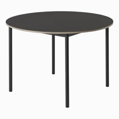Table ronde noire piétement noir 110 cm Base - Muuto