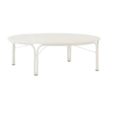 Tables basse ronde de jardin en acier ivoire 115x37cm Thorvald SC109 - &tradition