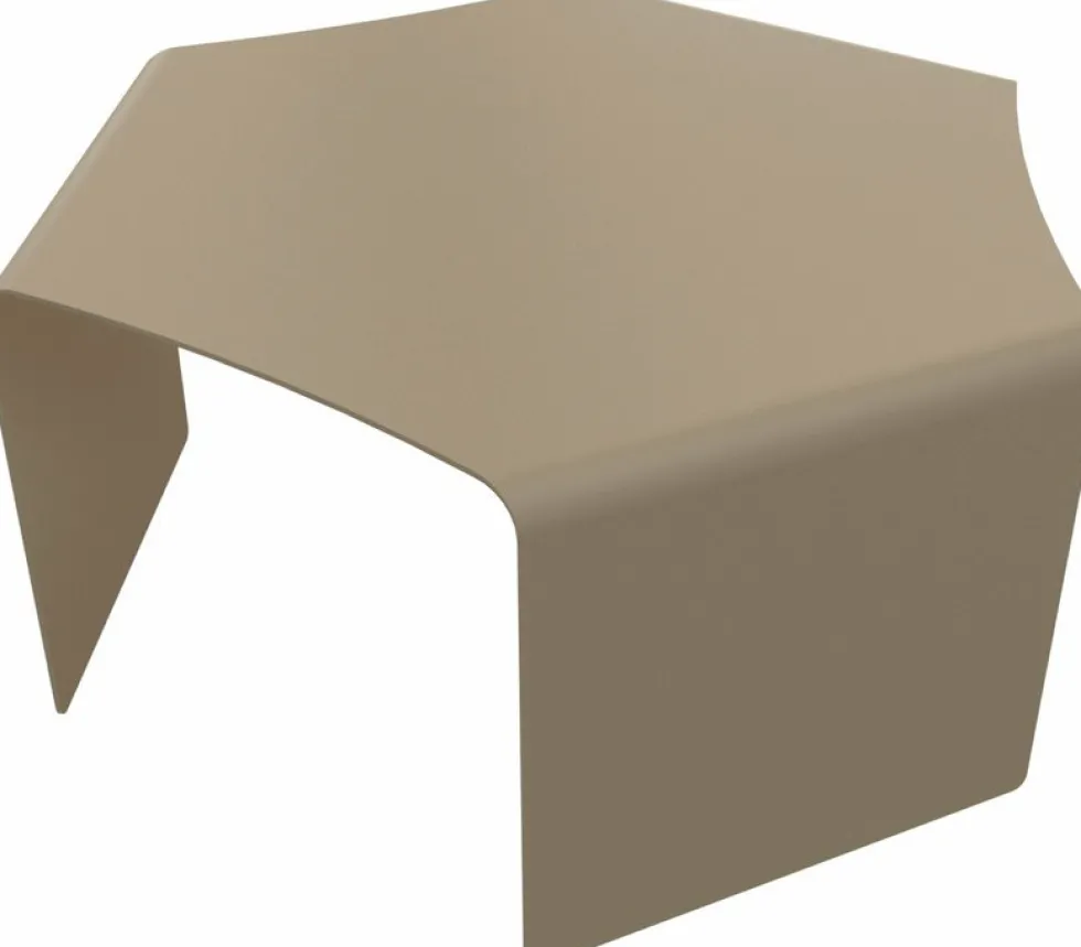 2 Tables basses en acier blanc et sable Ponant - Matière Grise