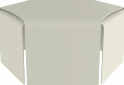 2 Tables basses en acier olive et baby pink Ponant - Matière Grise