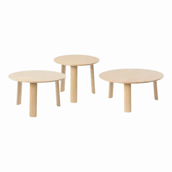 3 tables basses en chêne Alle - Hem