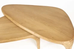 2 tables basses en chêne naturel 110x60cm Isla - Zuiver