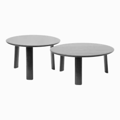 2 tables basses en chêne noir 60 et 70 cm Alle - Hem