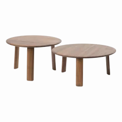 2 tables basses en noyer 60 et 70 cm Alle - Hem