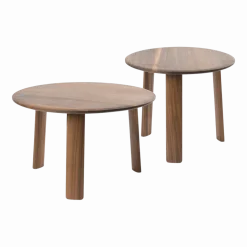 2 tables basses en noyer 50 et 60 cm Alle - Hem