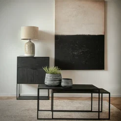 2 tables basses noires Eszential - Pomax