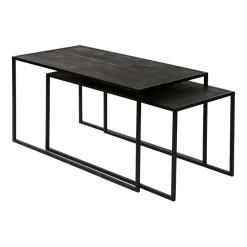 2 tables basses noires Eszential - Pomax