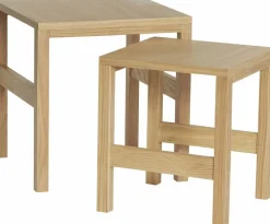 Tables carré en bois de chêne (lot de 2) Puzzle - Hübsch
