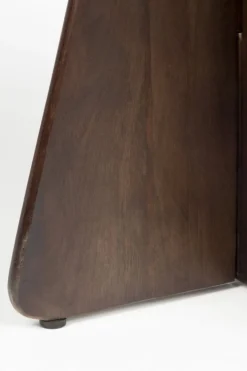 2 Tables d'appoint en bois de manguier et céramique marron Oréa - The Cool Republic