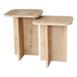 Tables d'appoints en bois Blues set - Home Design