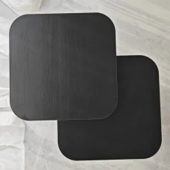 Tables d'appoints en bois noir Blues set - Home Design