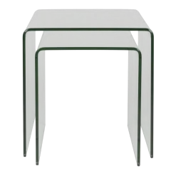 Tables d'appoints en verre transparent 40x45cm Vetro - Dutchbone