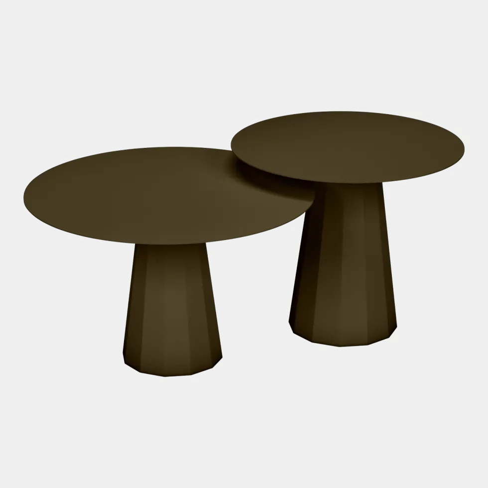 2 Tables gigognes bronze Ankara - Matière Grise