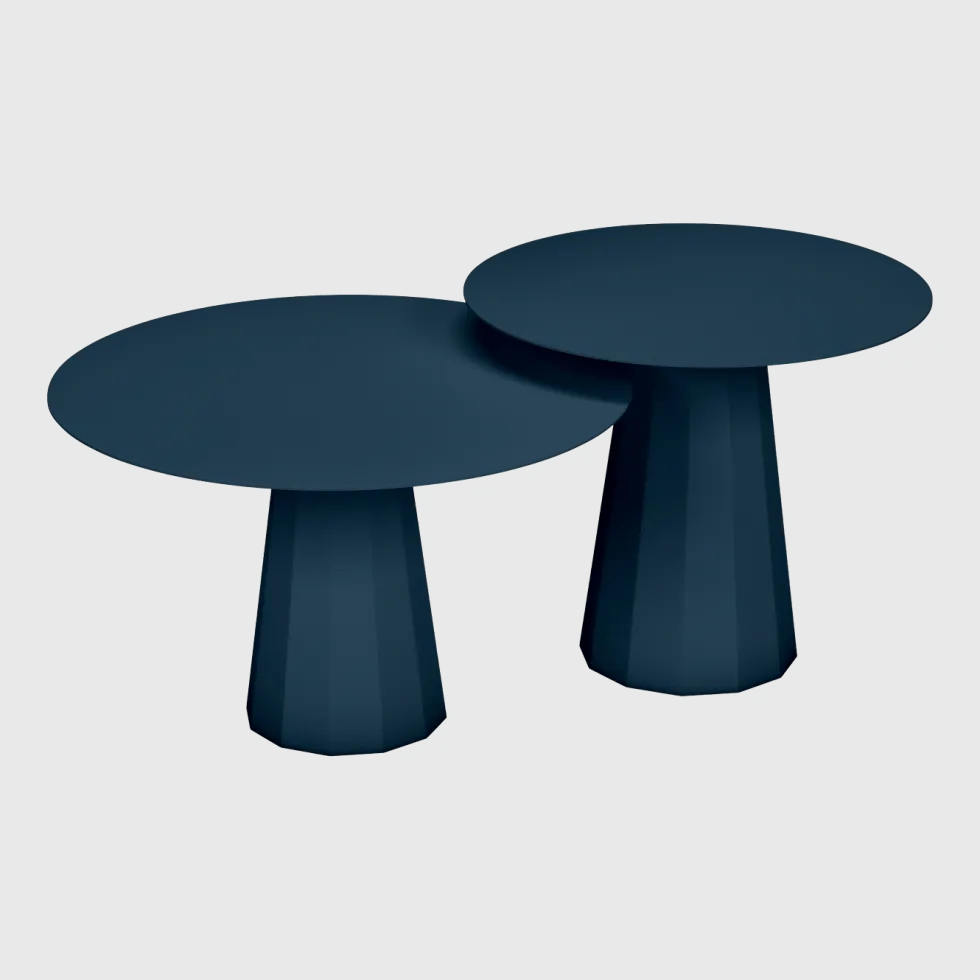 2 Tables gigognes denim Ankara - Matière Grise