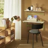 Tablette bureau en bois vert, gris 80x40xh39cm Koi - Hübsch
