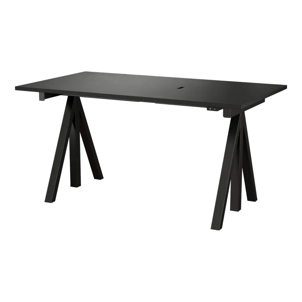 Tablette de bureau en bois mdf noir 140x78cm Works - String furniture