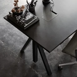 Tablette de bureau en bois mdf noir 120x78cm Works - String furniture