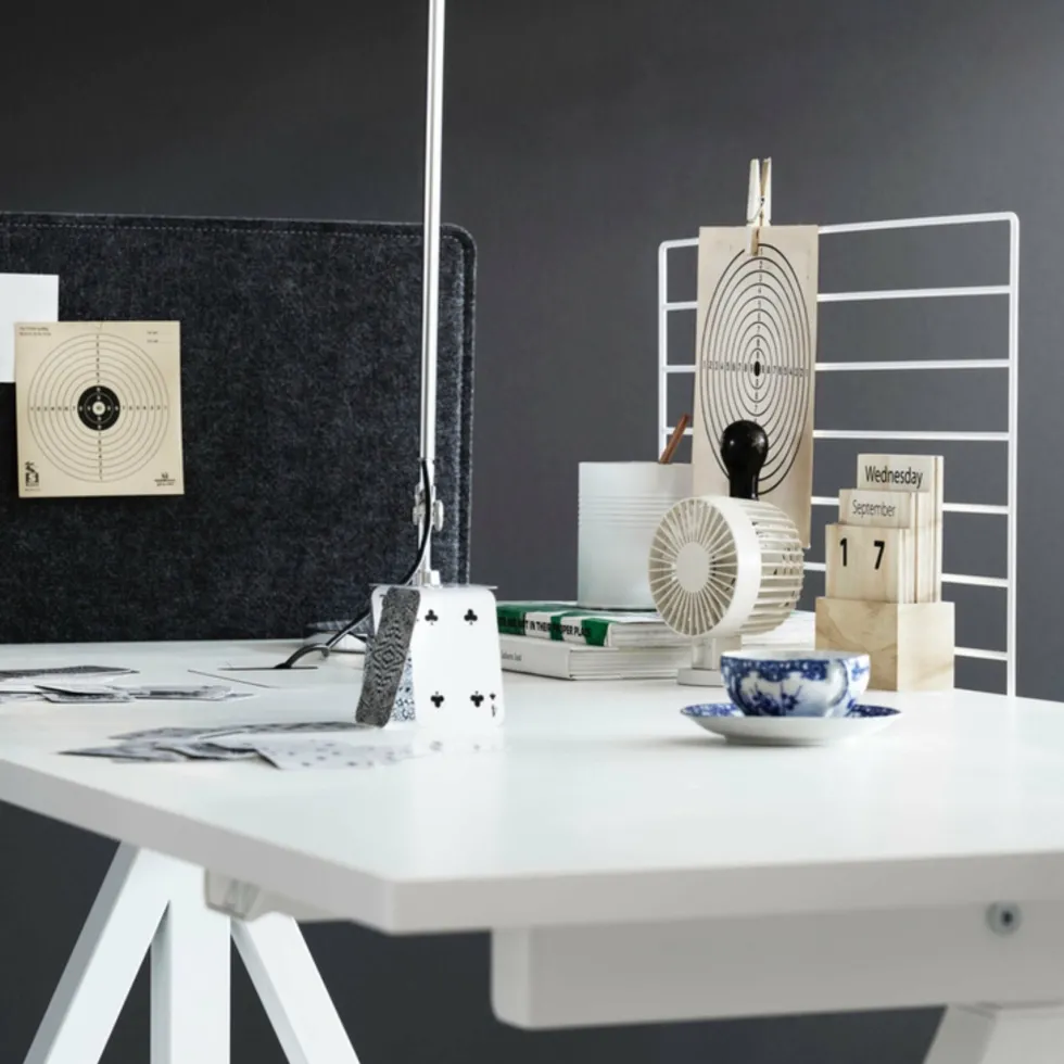 Tablette de bureau en stratifié blanc 120x78cm Works - String furniture
