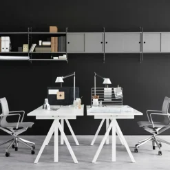 Tablette de bureau en stratifié blanc 120x78cm Works - String furniture