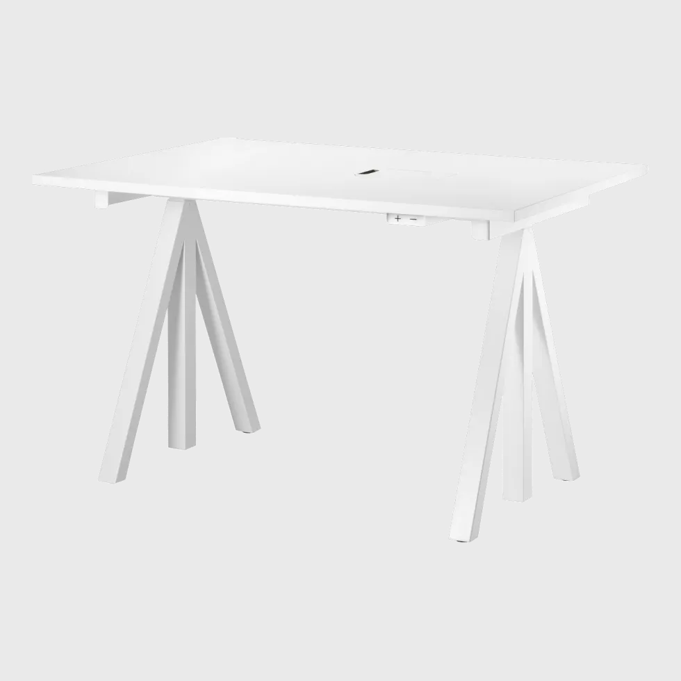 Tablette de bureau en stratifié blanc 120x78cm Works - String furniture
