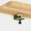 Tablette murale pour table de chevet en chêne avec crochet vert kaki 45 cm - TIPTOE