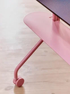 Tablette pour support tv en métal chromé 99x18cm Pipe - Pedestal
