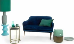 Tabouret bleu laqué Zig Zag - Pols Potten