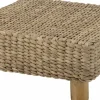 Tabouret carré en jacinthe d'eau naturelle marron 50 x 50 cm Mojo - Bloomingville Mini