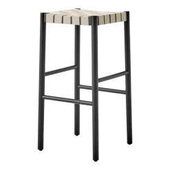 Tabouret de bar beige et piètement noir Betty TK8 - &tradition