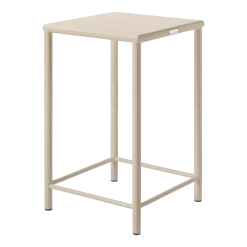 Tabouret de bar carré en acier tressé gris beige 65cm T37 - Tolix