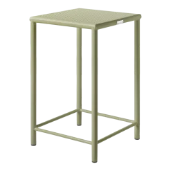Tabouret de bar carré en acier tressé vert jonc 65cm T37 - Tolix