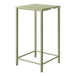Tabouret de bar carré en acier tressé vert jonc 75cm T37 - Tolix