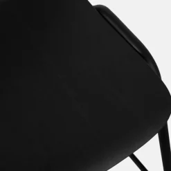 Tabouret de bar 75 cm en bois noir et cadre noir Touchwood - Hem