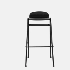 Tabouret de bar 75 cm en bois noir et cadre noir Touchwood - Hem