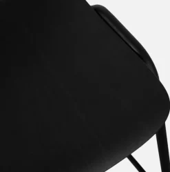 Tabouret de bar 65 cm en bois noir et cadre noir Touchwood - Hem