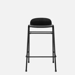 Tabouret de bar 65 cm en bois noir et cadre noir Touchwood - Hem