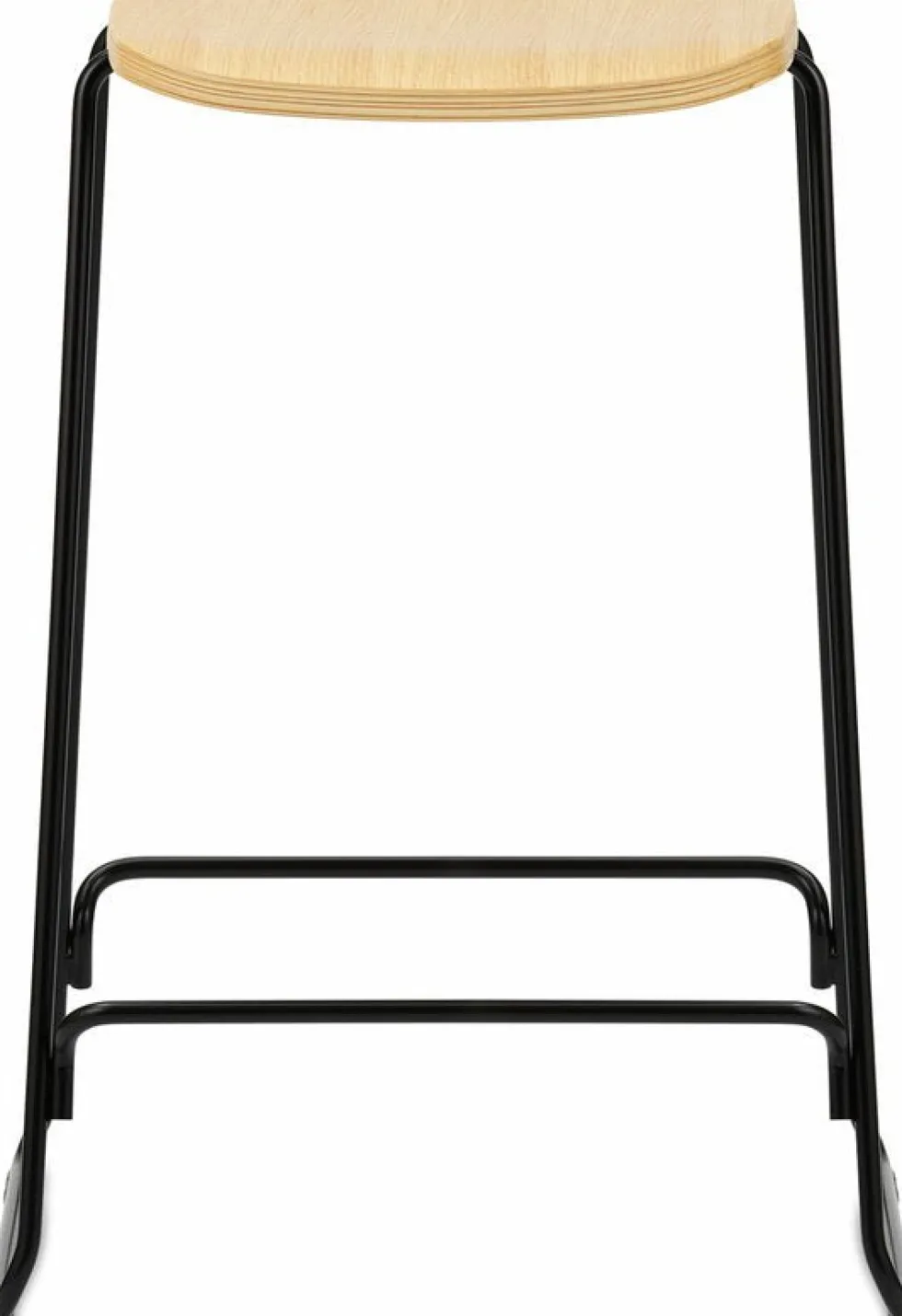 Tabouret de bar 65 cm en chêne et acier noir Just noir/ Oak - Normann Copenhagen