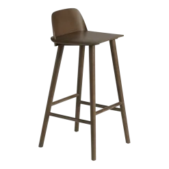 Tabouret de bar 75 cm en chêne foncé Nerd - Muuto