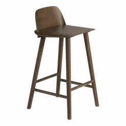 Tabouret de bar 65 cm en chêne foncé Nerd - Muuto