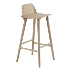 Tabouret de bar 75 cm en chêne naturel Nerd - Muuto