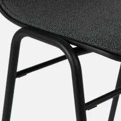 Tabouret de bar 65 cm en tissu noir et cadre noir Touchwood - Hem