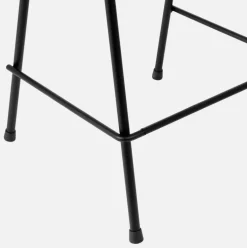 Tabouret de bar 65 cm en tissu noir et cadre noir Touchwood - Hem
