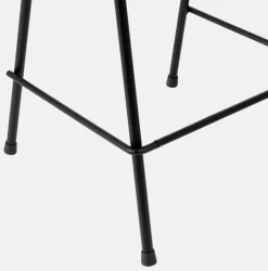 Tabouret de bar 75 cm en tissu rouge et cadre noir Touchwood - Hem