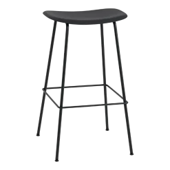 Tabouret de bar 75 cm noir piétement tubes Fiber - Muuto