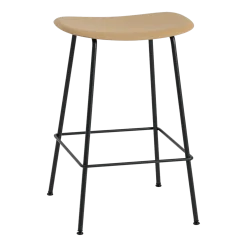 Tabouret de bar 65cm ocre piétement tubes Fiber - Muuto